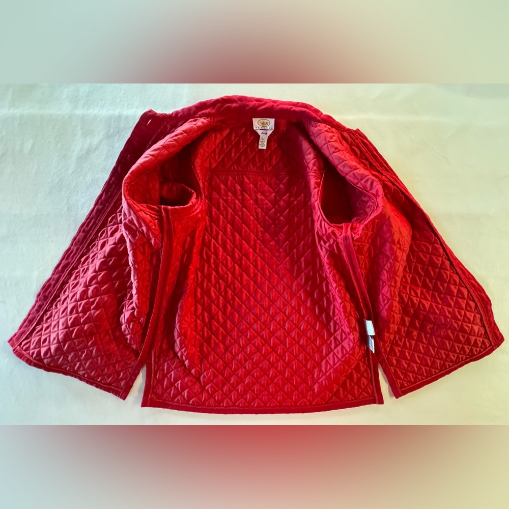 Talbots Quilted Utility Jacket Barn Chore Shacket Red (M/Petite) - Picture 8 of 17